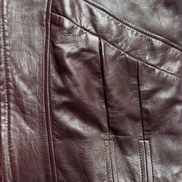 Vericci Vintage Brown Leather Jacket Made in USA Zip Front Women’s S - Picture 4 of 7